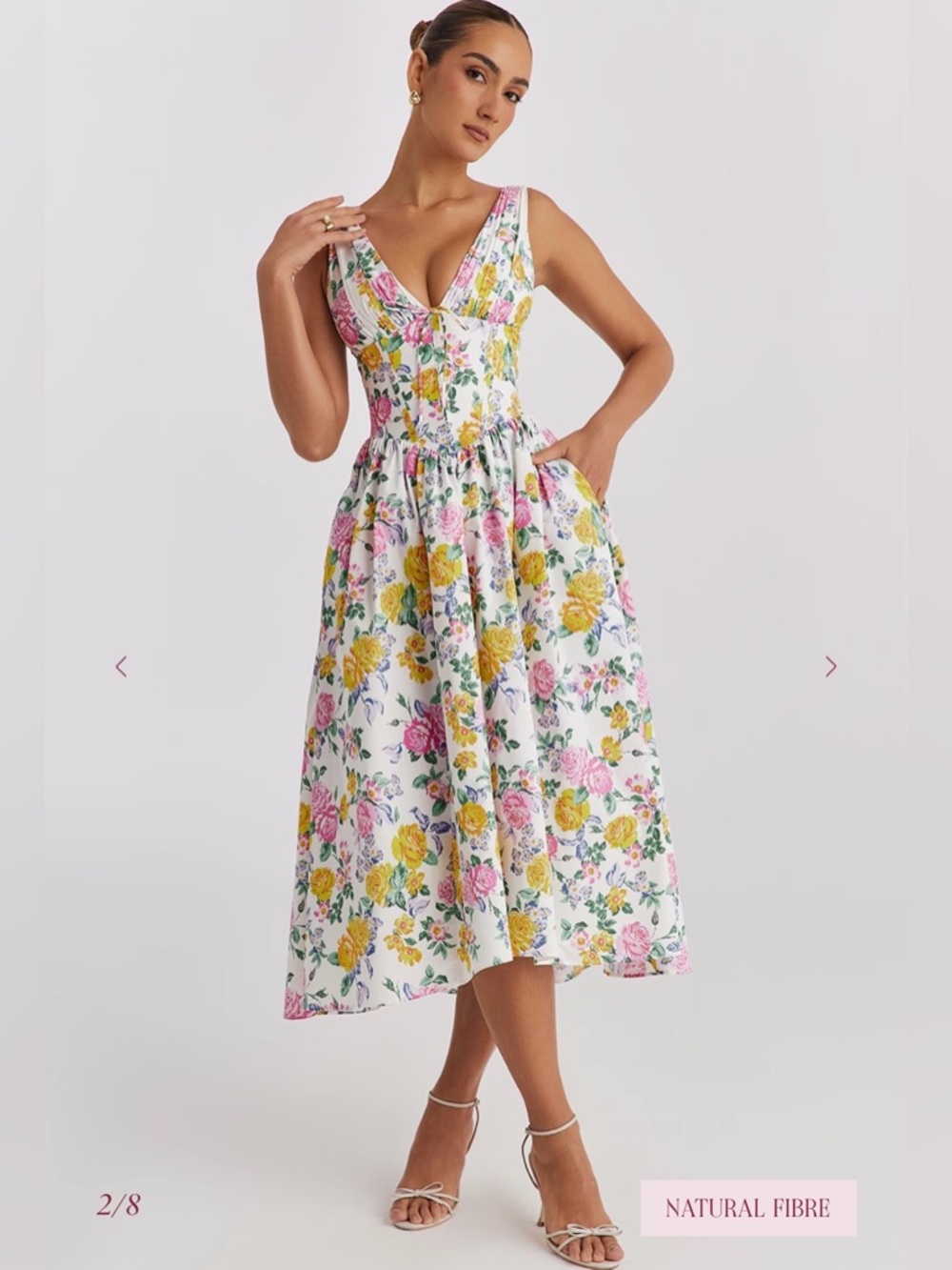 House of CB Emmelina floral cotton blend dress - Picture 8 of 13
